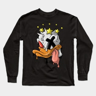 Ducked Up, Graffiti Drip Long Sleeve T-Shirt